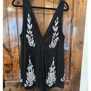 Free People Intimates- Black Romper